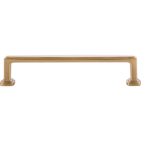 Richard Cabinet Pull Satin Bronze 128 Mm Center To Center With Stately Step Profile And Soft Square Shape side view