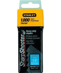 Pro Grade Half Inch Leg Staples For Staple Guns Bulk Pack One Thousand Count displayed in packaging for heavy duty fastening.