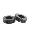 Heavy Duty Separable Carbon Steel Thrust Limit Ring For Shaft Collars 45 By 73 By 19 Mm With Split Clamp Design And Anodized Finish Providing Rock Solid Grip And Durability For Serious Shop Work And Heavy Load Mechanism Requirements Guaranteed. black split clamp rings