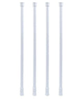 4 Pack Extendable Window Security Bars, Adjustable 17 To 27.6 Inch Tension Rods For Doors Cabinets And Bathrooms, Easy Install, Durable White Sliding Bar Set For Enhanced Home Safety And Protection, front view
