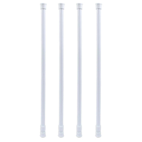 4 Pack Extendable Window Security Bars, Adjustable 17 To 27.6 Inch Tension Rods For Doors Cabinets And Bathrooms, Easy Install, Durable White Sliding Bar Set For Enhanced Home Safety And Protection, front view
