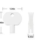Two Pack Soap Dispenser Key Replacement For 1L Deb And SC John-Son Dispensers showing key dimensions for Proline models