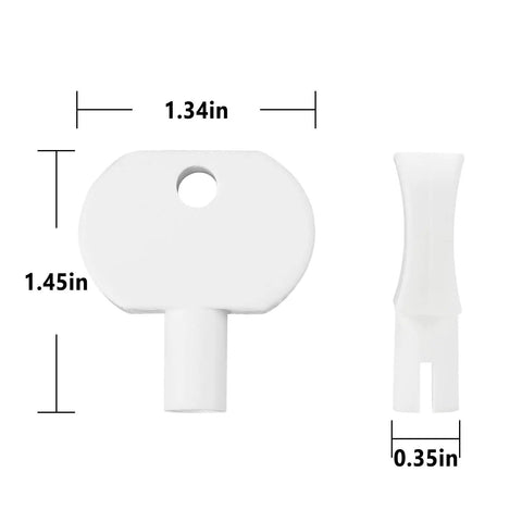 Two Pack Soap Dispenser Key Replacement For 1L Deb And SC John-Son Dispensers showing key dimensions for Proline models