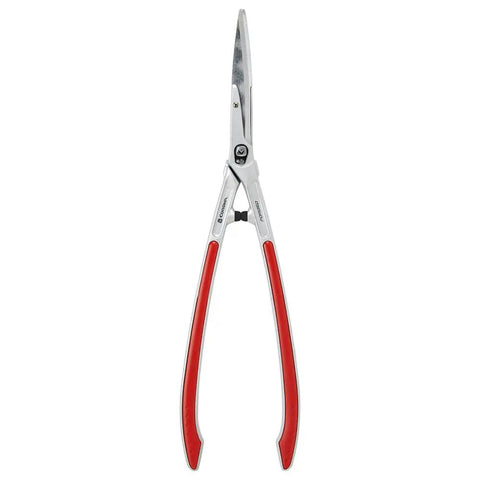 PrecisionCUT Aluminum Hedge Shears With Lightweight Ergonomic Handles shown front view, ideal for trimming hedges.