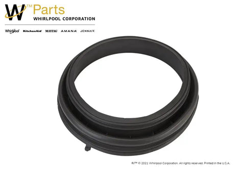Genuine OEM Front Load Washer Door Boot Seal Replacement Part Direct Fit Easy Install circular seal for Whirlpool washers.
