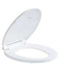 Elongated Toilet Seat With Quiet Close Lid No Slam Slow Close Fits Standard Elongated Or Oblong Toilets Oval White