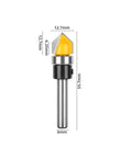 Round Nose Router Bit With 6mm Shank And Carbide Cutter For Bowl Trays Solid Wood Mdf Acrylic Foam carving tool dimensions.