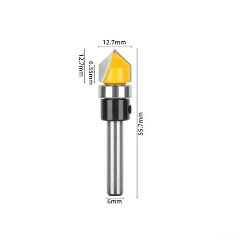 Round Nose Router Bit With 6mm Shank And Carbide Cutter For Bowl Trays Solid Wood Mdf Acrylic Foam carving tool dimensions.