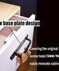 12 Pack Matte Black Aluminum Cabinet Pulls 5 Inch Length With 4 1/4 Inch Hole Center installed on cabinet drawer