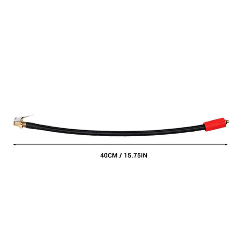 Flexible Silicone Tire Inflator Extension Hose With Quick Clip Chuck Reaches Tight Valve Stems On Cars And Trucks Effortlessly Handles During Roadside Emergencies Or Garage Jobs Avoids Awkward Bending Inside Cramped Wheel Wells 16 Inch Connector, 40cm