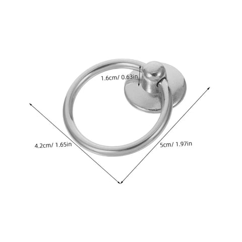 Ten Pack Silver Metal Ring Drawer Pulls With Single Hole Vintage Style Drop Ring Knobs For Dressers And Cupboards Built To Last