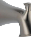 Stainless Lahara Pull-Up Diverter Tub Spout Replacement Part RP51303SS 0.5 inch for tub and shower faucets, side view.