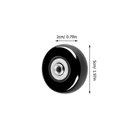 Ultimate Luggage Wheels Replacement Kit For Travel Cases And Roller Bags Universal Fit Swivel Casters In Rubber And Iron Easy Swap Sturdy Black Suitcase Wheel Spare Parts For Quick Repairs, 5cm wheel