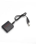 3.7V LiPo Battery Charger For RC Quadcopters 5 In 1 Portable Station with USB cable, black with red indicators