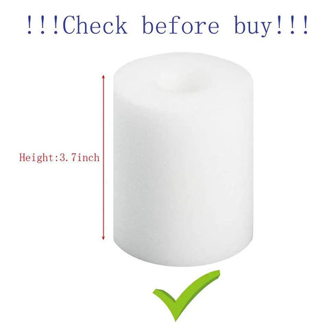 Replacement Parts Kit For Shark IQ R101AE RV1001AE And IQ R101 RV1001 Robotic Vacuum Cleaner Including foam filter, 3.7 inch tall.