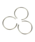 Three 0.7mm 304 Stainless Steel Round Snap Rings for retainer use in DIY home repairs and hardware projects.
