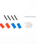 Liquid Flow Meter Workhorse With Tuf-2000b And TM-1 Sensor accessory kit with connectors, labels, insulation tubing, and tool.