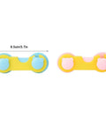 5 Pack No Drill Adhesive Cabinet Locks For Kitchen Cabinets, Drawers, And Refrigerator Doors, 3.7 Inch Reach Latches