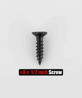Black Wood Screws Six By One Half Inch Flat Head Phillips Stainless Steel Eighteen Eight Coarse Thread For Pine And Soft Wood