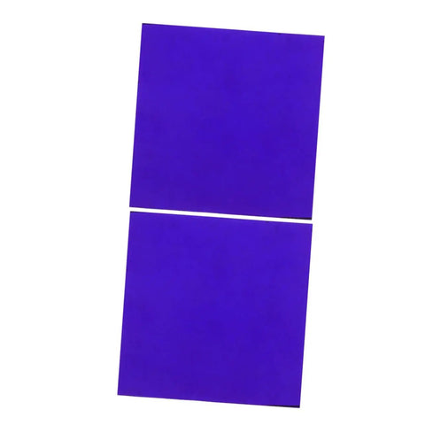 Must Have Set Of 2 Cobalt Glass Sheets 5x5cm For Chemistry Flame Color Reaction Tests, Heat Resistant Lab Plates Built For Colorimetric Experiments