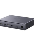 Thunderbolt 5 Docking Station Featuring Dual Ports And 140W Power Delivery Delivers Slap Up Fast Data Transfer At 120 Gbps Smooth Eight K Video Output Plus Killer Networking For Your Daily Laptop Setup Guaranteed To Hit Different, showcasing multiple USB and SD ports.