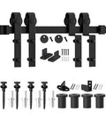 Heavy Duty Barn Door Hardware Kit For 4 To 16 Foot Sliding Track System With J Shaped Rollers For Double Doors Built To Last
