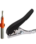 Heavy Duty Hole Punch Set Five Sixteenth Inch Eight Millimeter With Countersink Drill, Single Hand Held Long Hole Punch