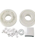 Two 608 full ceramic bearings, ZrO2, 8x22x7mm, ABEC-9, white with ceramic balls.