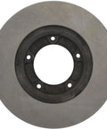 Front brake rotor; cast-iron construction with five-lug bolt pattern and center bore.