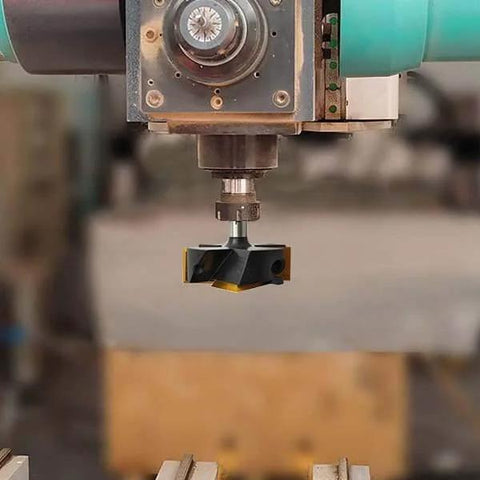 Slab Surfacing Router Bit With One Quarter Inch Shank And One And A Half Inch Cutting Diameter Two Plus Two Flutes ATS Coated Carbide Inserts in CNC machine