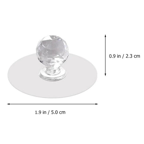 4 Pack Round Cabinet Pulls And Drawer Knobs No Drill Invisible Door Handles For Furniture with dimensions shown