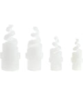 Five Piece Heavy Duty Plastic Spiral Full Cone Spray Nozzle Tips For Garden Irrigation featuring various sizes of white polypropylene fittings.