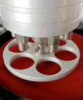 Straight Up Heavy Duty Metallographic Grinding And Polishing Machine With Smooth Variable Speed And 250Mm Prep Plate close-up of polishing plate.