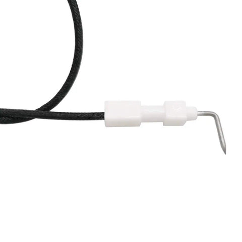 Outdoor Propane Patio Heater Igniter Kit With Ceramic Electrode And 16 Inch Cable Replacement Assembly For Select Outdoor Heaters Battery Not Included CSA Certified Parts Easy Insert Replacement close-up showing ceramic electrode and cable