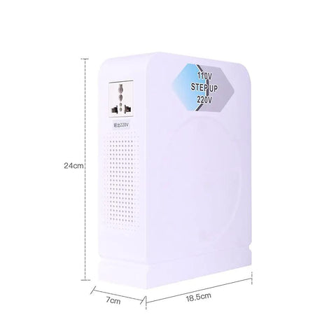 Heavy Duty 1500W Voltage Converter Step Up Transformer 110V/120V To 220V-240V For Eurasian Home Appliances, front view