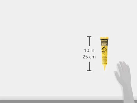 5.5 Oz Concrete Repair Sealant Tubes, Weather Resistant Gray, Fills And Seals Cracks, Matches Color And Texture, hand scale shown