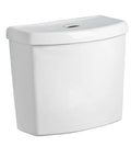 Studio Siphon Dual Flush Toilet Tank in white with 1.6 GPF full flush and 1.1 GPF conserving flush, WaterSense certified.