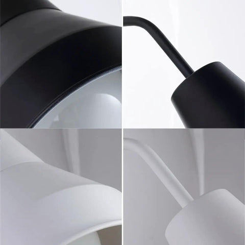 Modern Iron Shade Angle Adjustable Wall Sconces Comes with Switch Easy Wall Light for Study Bedroom Living Room Wall Lighting Fixture Modern Chandeliers (Black) close-up details.