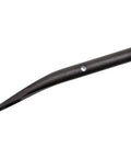 Round Connecting Bar Seven Eighths Inch By 36 Inch With 15 Degree Angled Chisel, tether hole visible, steel alignment tool