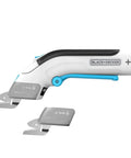 Black And Decker 4V Max Cordless Electric Fabric Craft Scissors With Usb Rechargeable Battery, comfort grip and dual blades.