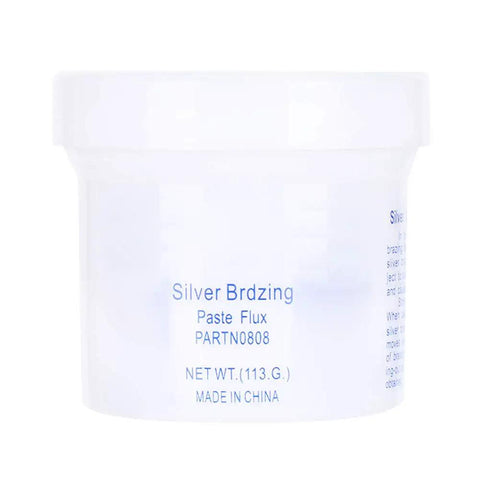 YUEHISY Brazing Powder For Jewelry Making Gold Silver Copper Welding Flux Steel Stainless Steel Repair Solder Paste in white container.