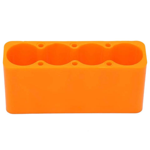 Heavy Duty Battery Welding Fixture Clamp Kit for Spot Welding Battery Packs, plastic holder jig shown, keeps cells from shifting
