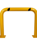 4 Pack Built Tough High Profile Steel Machine Guard Rails 36x48 Floor Mounted Yellow Powder Coat With Black Visibility Stripes Bolt On Safety Barrier For Warehouses And Parking Areas