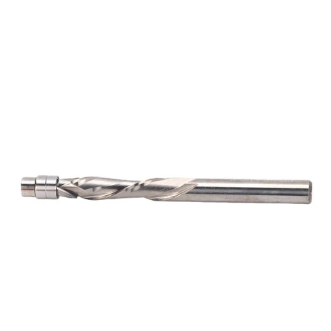 Fafeicy 1/4 Inch Shank Flush Trim Router Bit For CNC And Milling Tables With Precise 1 1/8 Inch Cutting Length close-up of tungsten steel material