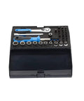 One Quarter Inch Drive Socket Set 37-Piece With Forged UD Profile Sockets, Reversible Ratchet, Push Button Release in case