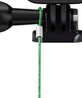 Camera mount connected to green stainless steel tether from Eight Pack Stainless Steel Tethers With Colorful Coated Security Lanyard Kit For Cameras And Gear