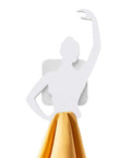 Kickass Sticky Wall Hooks Featuring A Snazzy Ballet Design deliver rock solid hold with a white ballet silhouette, ideal for towel storage.
