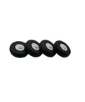 Dope 5 Pack Light Sponge RC Wheel Tires With Plastic Hubs For Model Planes And Helicopters, 1 Inch Exterior Diameter