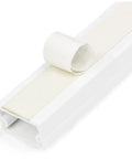 Easy Cable Management Raceway With Adhesive Tape And Cover For Hiding Power And Data Cords, Three Quarters Inch Wide By Three Eighths Inch