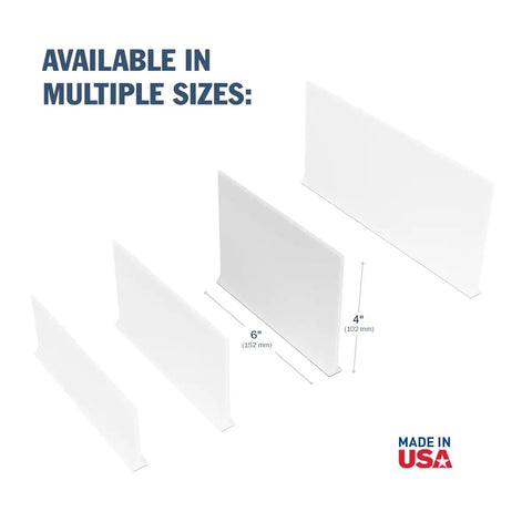 Heavy Duty Magnetic Shelf Divider Keep Your Kitchen Space Tight Six By Four Inches White Plastic Tray With Beefy Black Magnet Backing Awesome For Pantry Cabinet And Fridge Storage Tough Setup For Regular Folks Without Any Goofy Mess